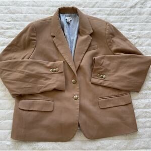 J.CREW Beige Single-Breasted Blazer Notch Lapel Lined Women's Size 22